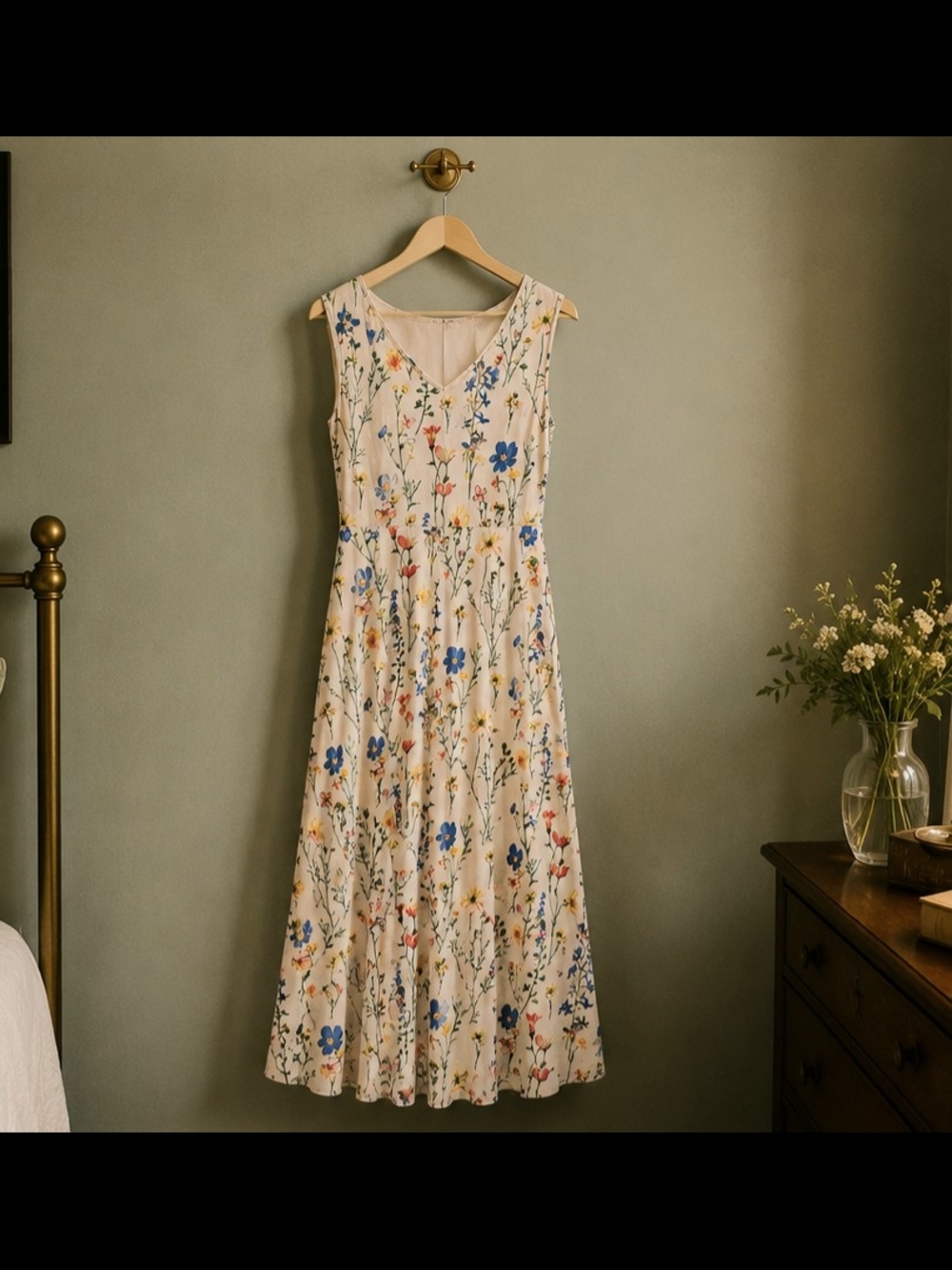 Women’s Floral Midi Dress Size Medium - Picture 1 of 3